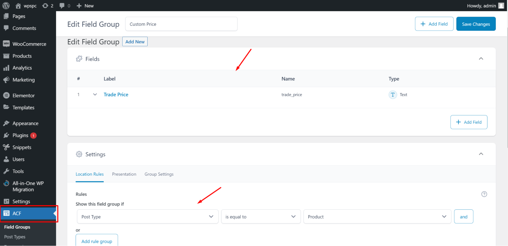 Advance Custom Field at Single Product